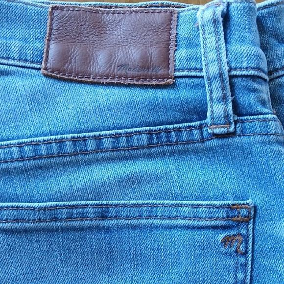Madewell Blue Skinny Jeans with Raw Hem - Picture 5 of 9
